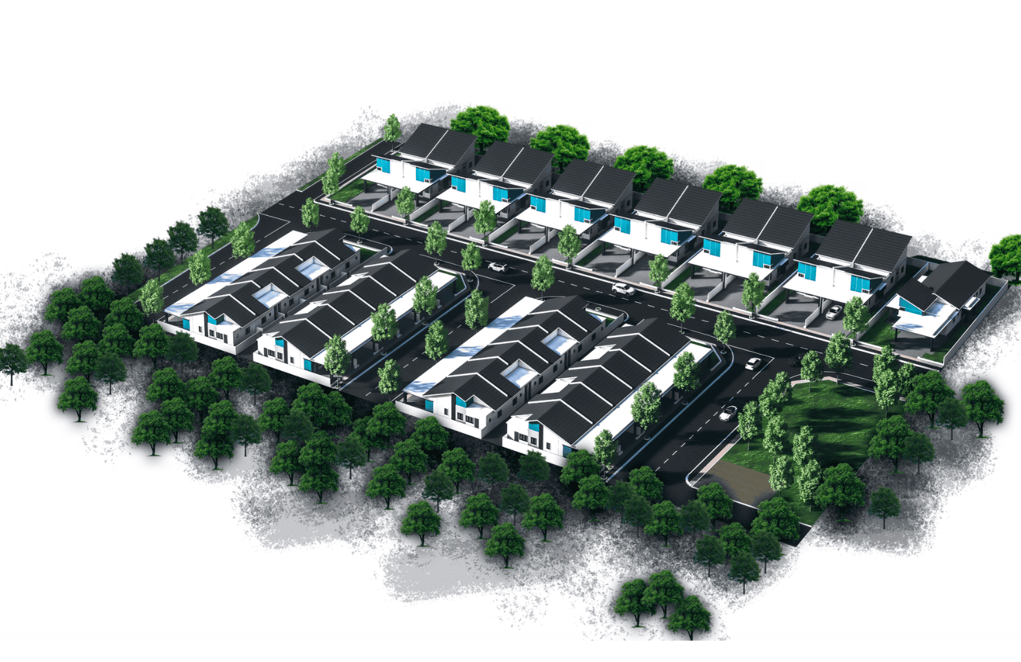 top view of houses illustration